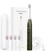 Sonic Electric Toothbrush for Adults, 4 Toothbrush Heads with Travel Case