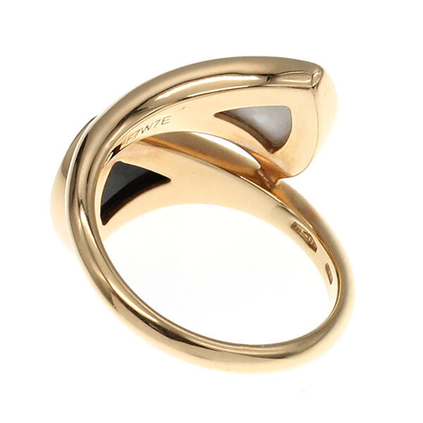 T①★　BVLGARI　オニキス　K18 BVLGARI diva dream Ring K18PG/Onyx/Shell K18 US:#6~6.25
