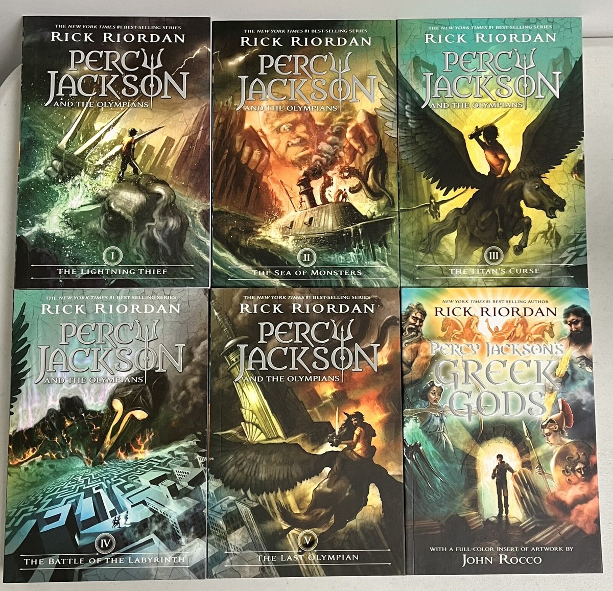 Percy Jackson and the Olympians 6 Book Paperback Set Brand New No