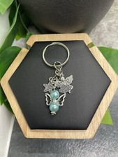 3" Handmade Angels Watching Keychain Purse Bead Charm New Free Ship B4014