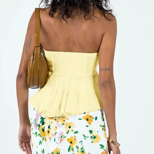 Top de tubo para mujer de verano sin hombros sin tirantes elegante bandeau Top Off - Imagen 21 de 42