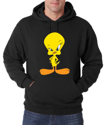 Youth Designz Herren Hoodie Tweety Sauer Logo Pullover Bugs Bunny Looney Tunes