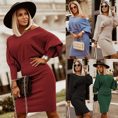 Slim-fit dress plus size sweater