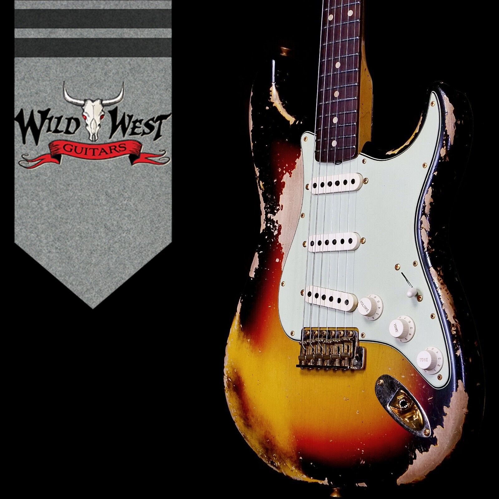 Fender Custom Shop WWG 25th 1960 Stratocaster Heavy Relic 2 Tone Sunburst 7.70