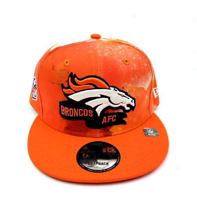 New Era 9FIFTY NFL On Field Denver Broncos AFC Ink Dye Orange OS Snapback Hat