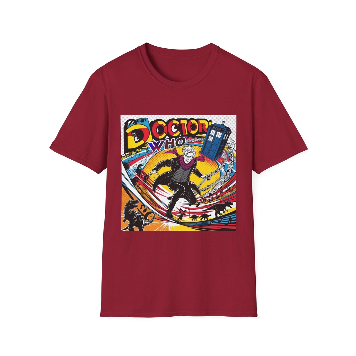 T-shirt Doctor Who Vintage - Unisexe, Coupe Régulière, Parfait Pour Les Fans, Neuf Avec étiquettes