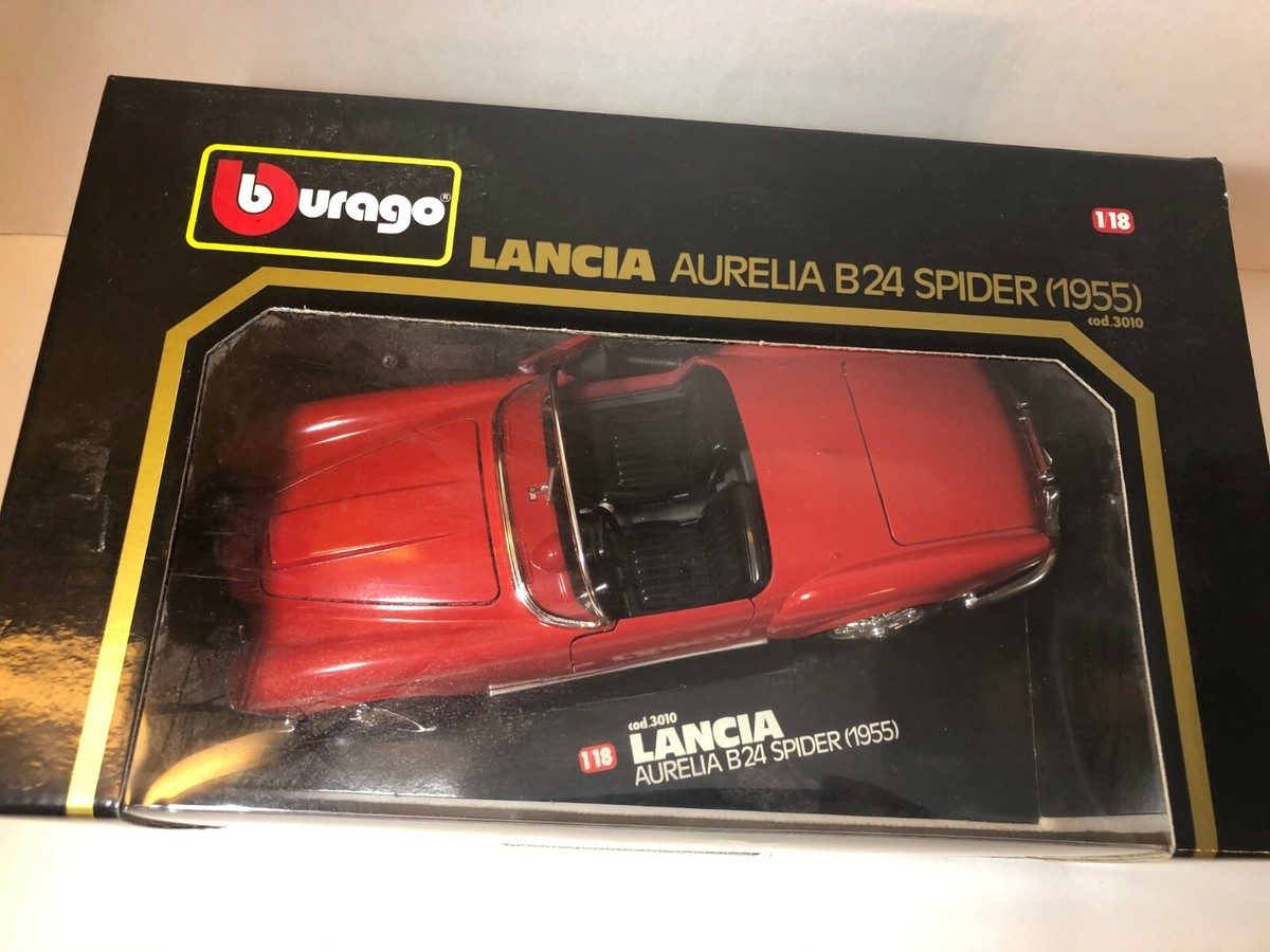 Lancia 1955 Aurella B 24 Spider BBurago 1:18 Diecast Red Burago | eBay