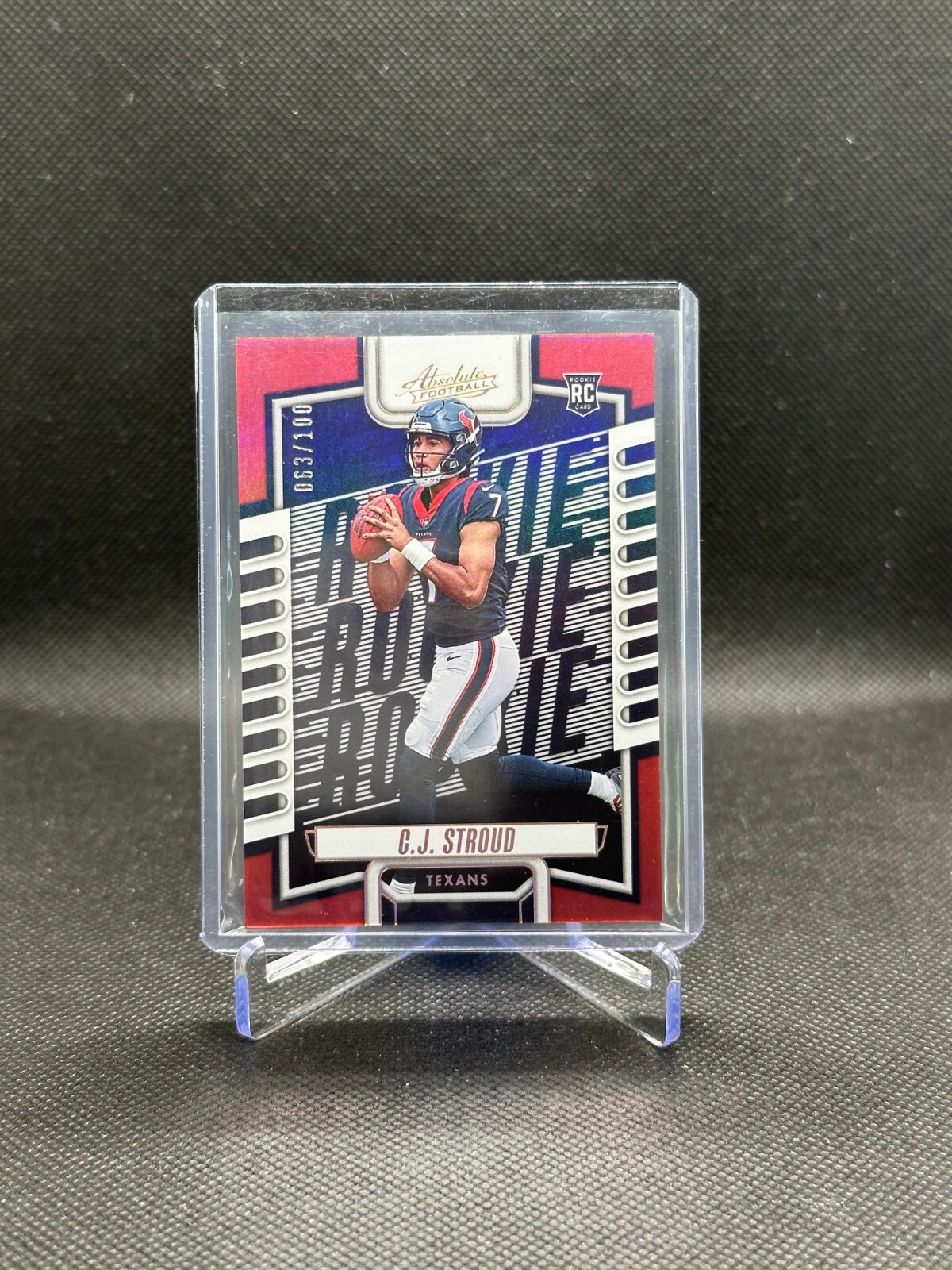 2023 Panini Absolute - Rookies Red Spectrum #102 C.J. Stroud /100 (RC)