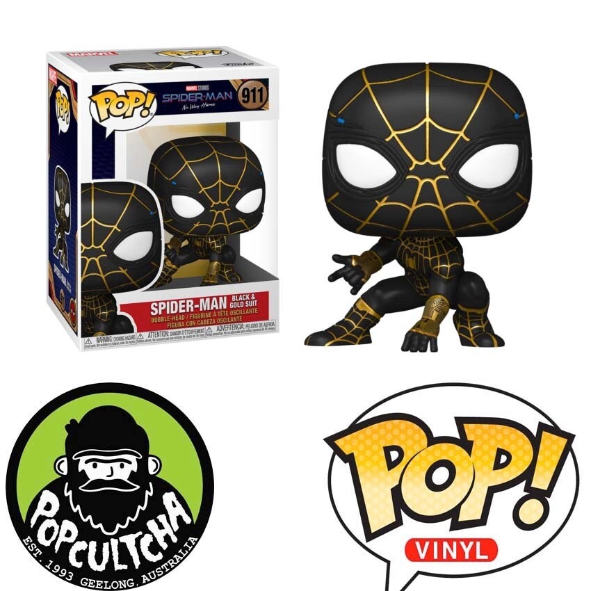 Spider-Man: No Way Home - Spider-Man In Black &Amp; Gold Suit Pop! Vinyl &Quot;New&Quot;
