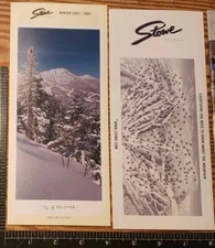 (2) Stowe ski srea Vermont Brochures from 2002/03 ski season unused condition