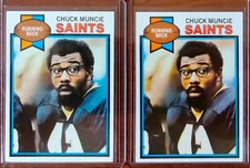 CHUCK MUNCIE NEW ORLEANS SAINTS CARD LOT (2)