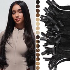 Flat U Tip 1g 100 Real Remy Human Hair Extensions Keratin Glue Bonding Straight
