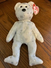 TY BEANIE BABY CUTE FLAKY THE SNOW BEAR WITH TAG PLUSH TOY AND FREE SHIPPING