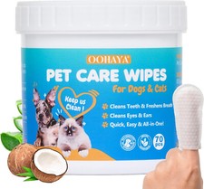 3-IN-1 PET FINGER WET WIPES FOR DOGS CATS FINGER TOWELS FOR EYE, EAR, DENTAL