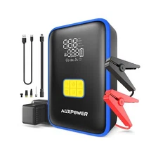 Auxpower Jump Starter with Air Compressor,3000A Portable Car Jumper 160PSI Ti...