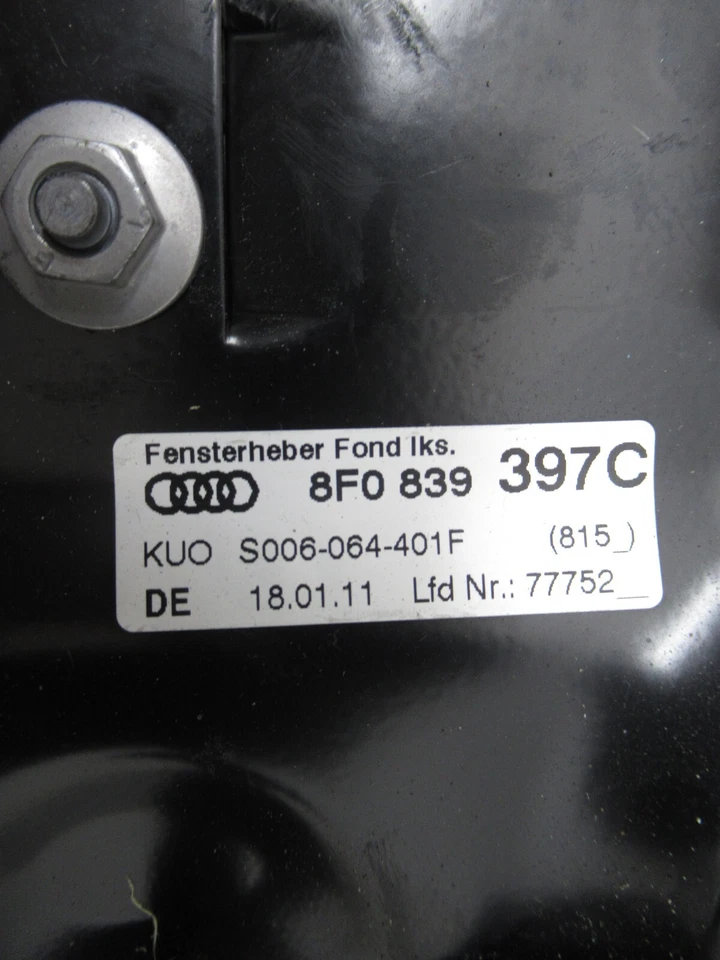 AUDI A5 2011 CONVERTIBLE S-LINE 3,0 DIÉSEL REGULADOR VENTANA TRASERA IZQUIERDA REF15081 Foto 2 de 4