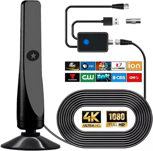 4K Rewave TV-Antenne 2025 - 360° Empfang, Verstärker, Plug & Play, 3.5m Kabel - Bild 4 von 20