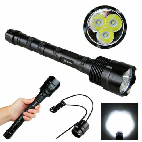 Taktische 3 LED Taschenlampe 3800LM Jagd Fackel 1-Mode Licht mit Fernbedienung - Afbeelding 1 van 12
