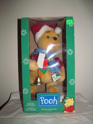 Disney Telco Winnie the Pooh Animated Christmas Figure with Box