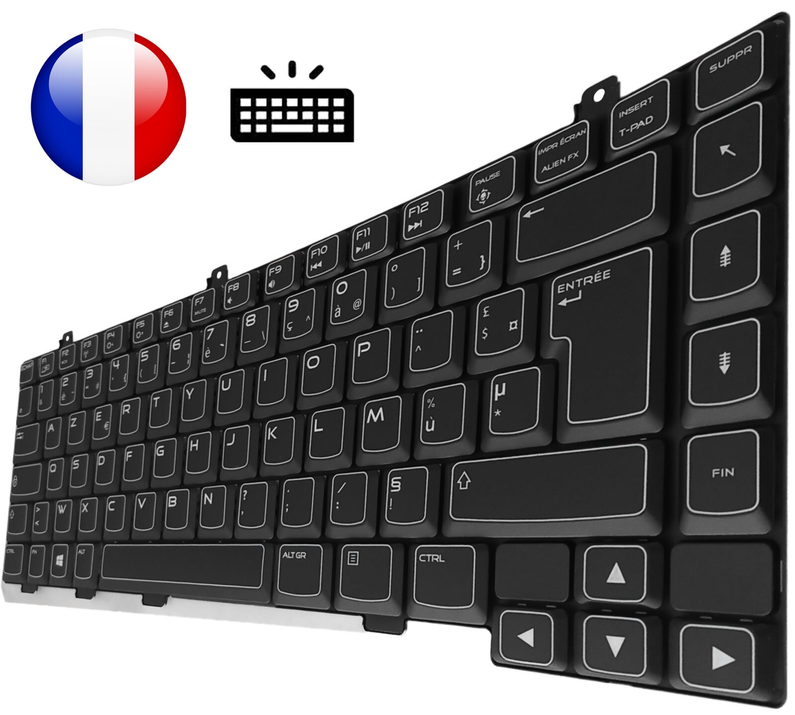 Clavier AZERTY Original Alienware M14X R2 pour Bureau et Télétravail