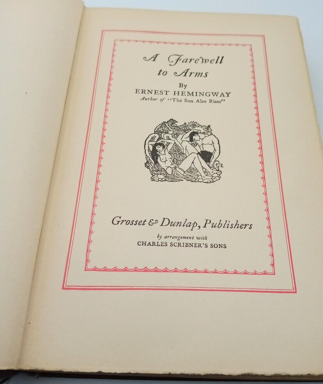 Ernest Hemingway A Farewell To Arms Hard Cover Grosset & Dunlap 1929