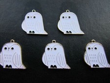 DIJES DE BÚHO COLGANTES ESMALTE METAL JOYERÍA ANIMAL HACIENDO HARRY POTTER HEDWIG