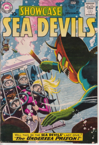 Showcase #28, DC Comics 1960 VG/FN 5.0 teinte grise. Russ Heath. 2nd Sea Devils ! - Photo 1/3