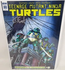 TEENAGE MUTANT NINJA TURTLES #80 GALUSHA INCENTIVE EASTMAN SIGNED *2018* 9.2