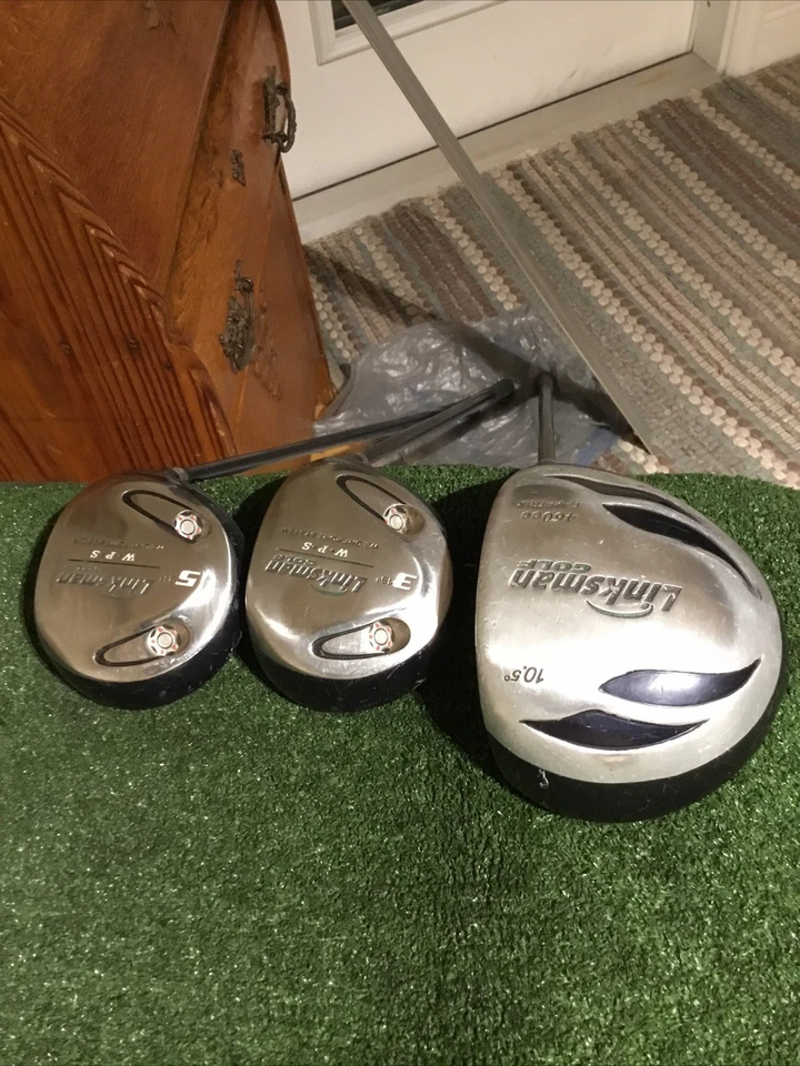 Linksman Golf W.P.S Woods Set (Driver, 3W, 5W) Men’s 65g Graphite Shafts (READ) - Image 2 of 4