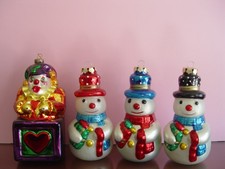 Snowman Jack In The Box Christmas Ornament Set