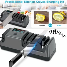 5 in 1 Electric Knife Sharpener-3 Rotational Speed Adjustable Knife Sharpener