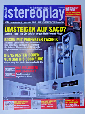 STEREOPLAY 12/03, MARANTZ SR 12 S1,PRO-JECT XPRESSION+AT 95E MM,MAGNAT OMEGA 530