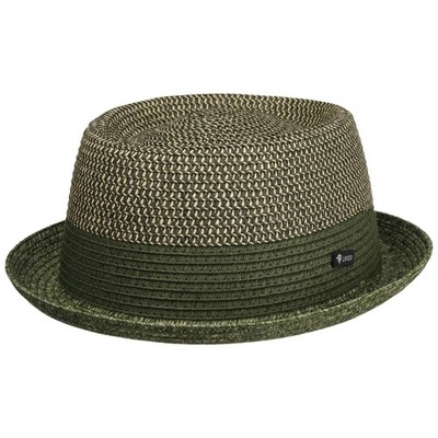 LIPODO Ennario Pork Pie Strohhut Sommerhut Sonnenhut Porkpie Pork-Pie-Hut