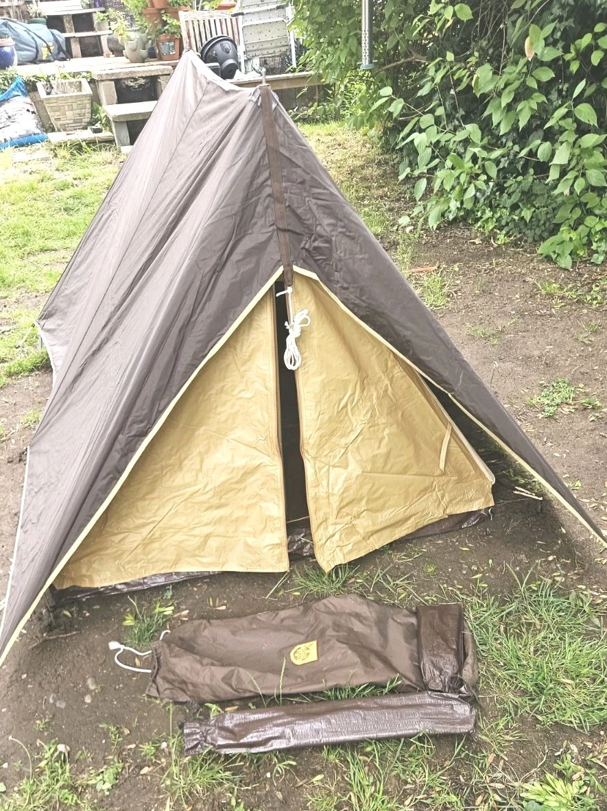 Cubmaster Outbound Vintage Brown 2 person Tent A frame Ridge Double Skin VGC 3kg