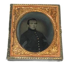 Civil War Soldier Ambrotype Glass Photograph Daguerreotype