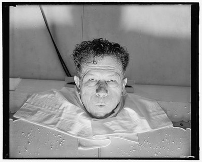 Senator Ellender. Senatorial sweat! The steam bath, heated with electric lamps
