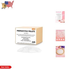 2 lb Poly Pellets Weighted Stuffing Beads 3.5-4mm Clear, Washable, Smooth Edge