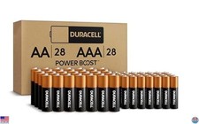 AA AAA Batteries 56 Count Pack - 28 Each, Re-closable for Easy Storage