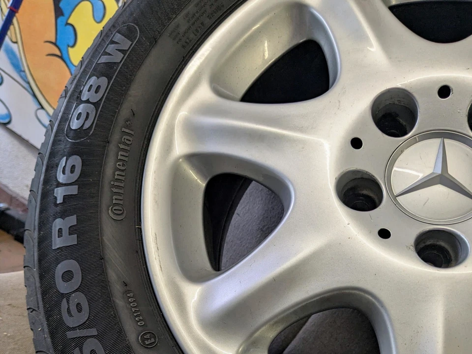 Mercedes-Benz 16 Zoll Alufelgen + Continental 225/60 R16 Sommerreifen - Bild 4 von 4