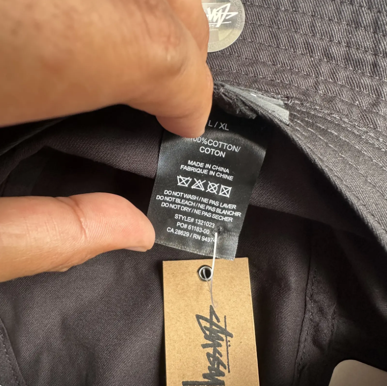 STUSSY STOCK BUCKET HAT BLACK L/XL | eBay