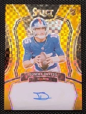 2023 Panini Select Tommy Devito Rookie Signatures Gold Prizm /10 Card #RSI-TDE