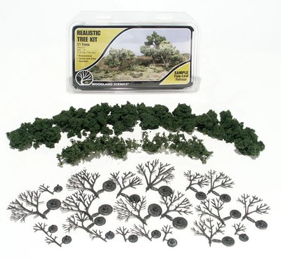 Woodland Scenics WTR1112 TR1112 mittelgrün Laubbaum-Set 3 - 7 Zoll (Packung