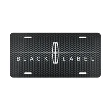 Lincoln Black Label Logo License Plate, Vanity Plate
