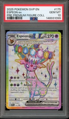 Pokemon Espeon ex Prismatic Evolutions Premium Figure Coll. Promo #175 PSA 10