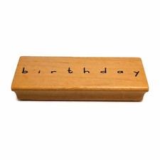 Birthday Wood Mounted Rubber Stamp Card Making Scrapbooking Craft Supply Tool