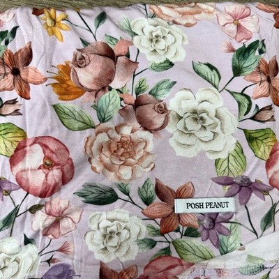 Posh Peanut light purple floral print swaddle