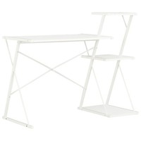 Schreibtisch Mit Regal Weiß 116X50X93 Cm