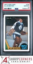 1987 O-PEE-CHEE #236 ALLAN BESTER MAPLE LEAFS PSA 10
