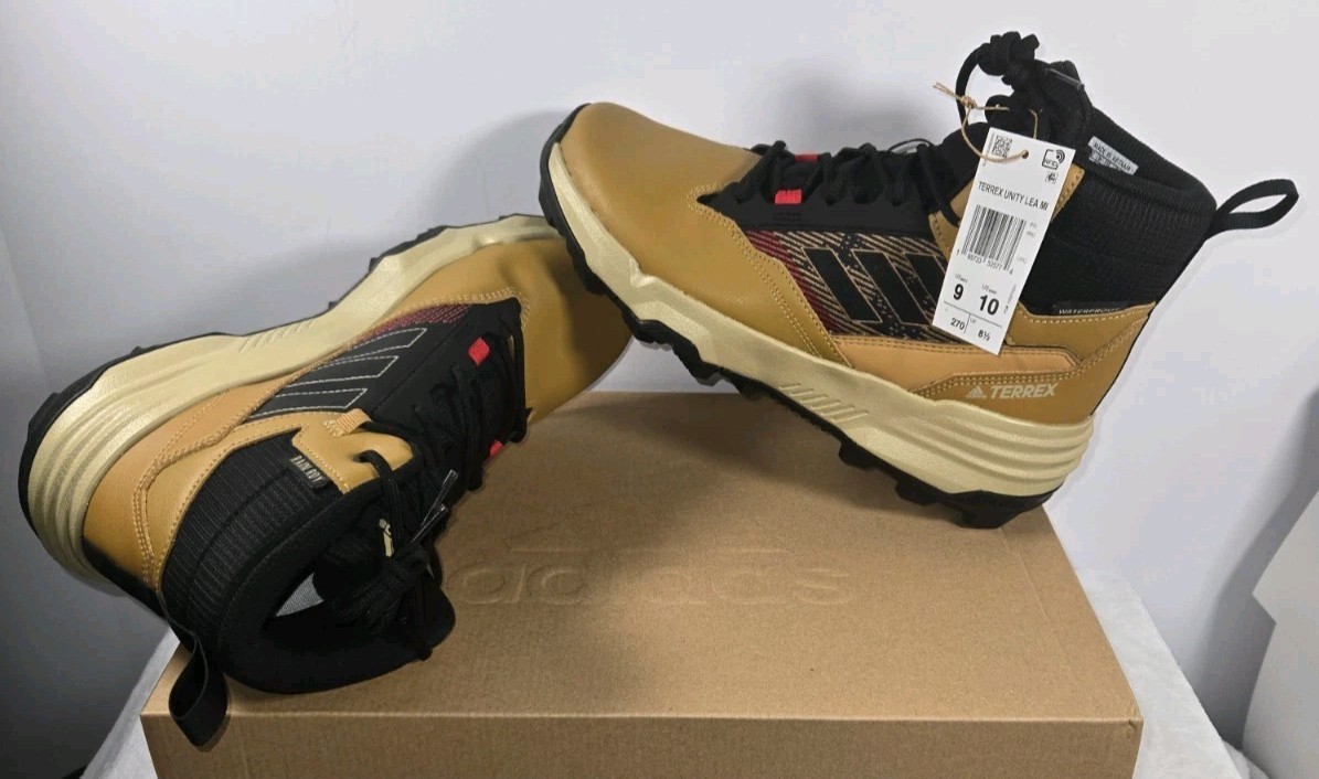 Adidas Terrex Unity Leather Mid RAIN RDY GZ3970 Tan Hiking  display picture 3
