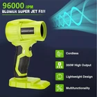 350W Cordless Jobsite Leaf Blower For Ryobi 18V Violent Blower Turbo Jet Fan r0